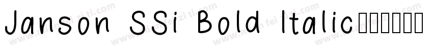 Janson SSi Bold Italic字体转换